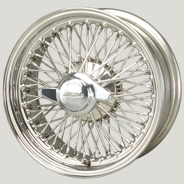 MWS 15x6,5 Edelstahl R52 72 Speichen passend für Jaguar E-Type II